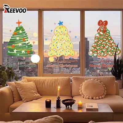 Božićni ukrasi Staklene naljepnice